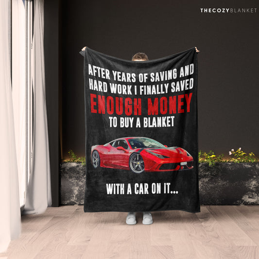 Customized  Car Photo Blanket with Personalize Quote