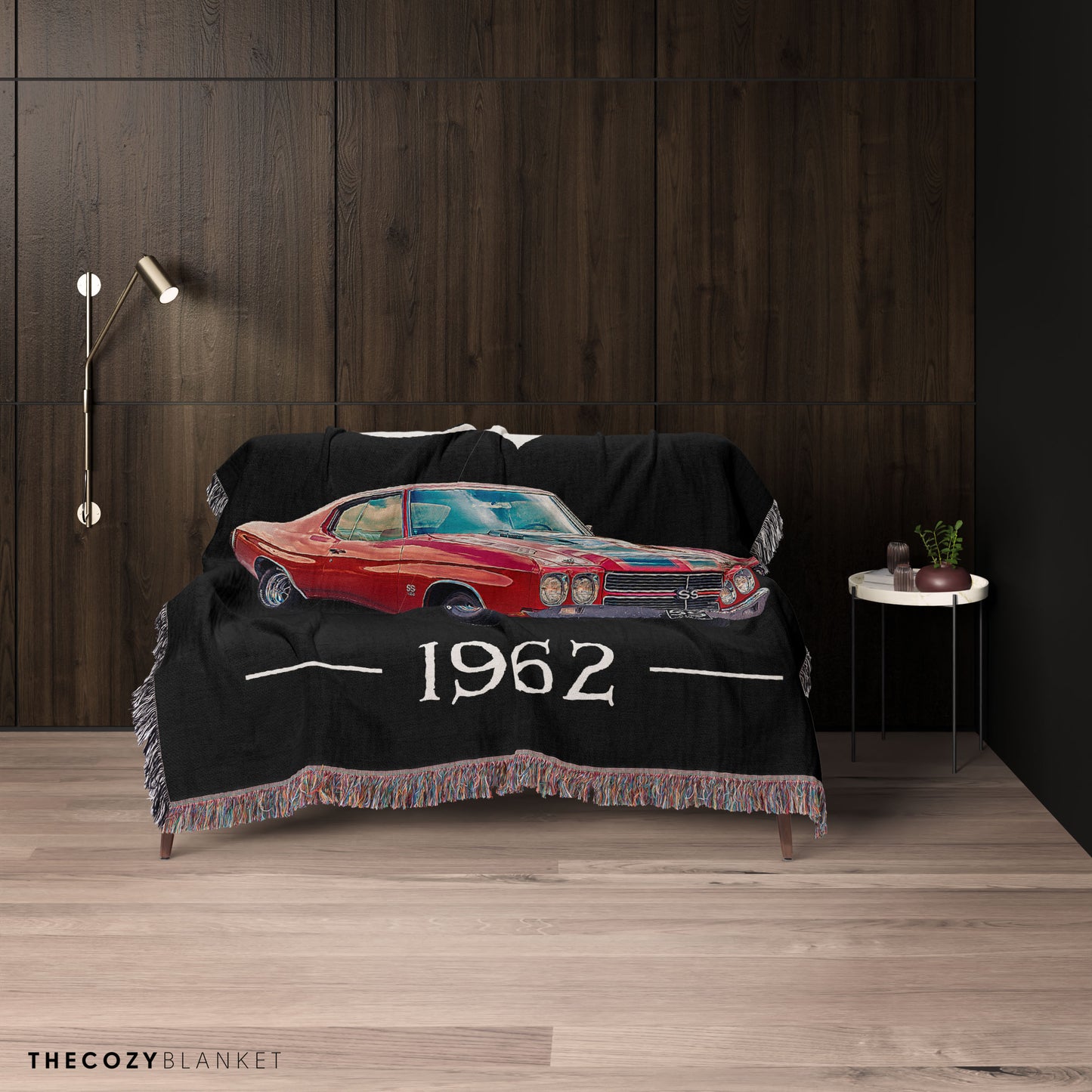 Customized Classic Car Since 1962 Blanket Gift for Father