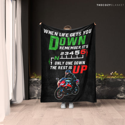 Customized Motorcycle Photo Blanket Gift for Motorcycle Lover