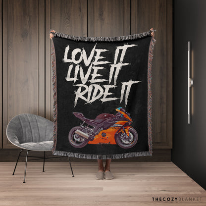 Customized Motorcycle Photo Blanket Love Live Ride It