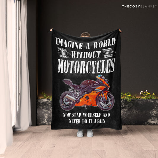 Customized Motorcycle Photo Blanket Gift for Bike Lover