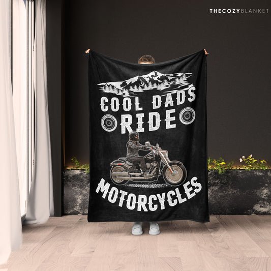 Customized Motorcycle Photo Blanket Gift for Dad