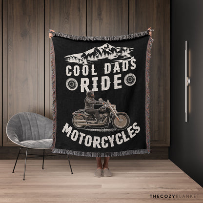 Customized Motorcycle Photo Blanket Gift for Dad