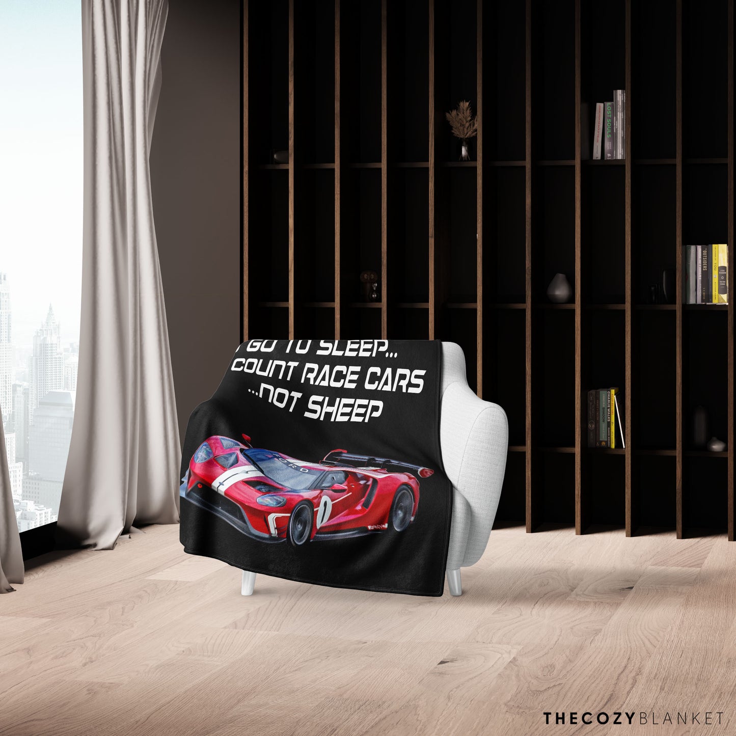 Customized Race Car Photo Blanket Funny Quote