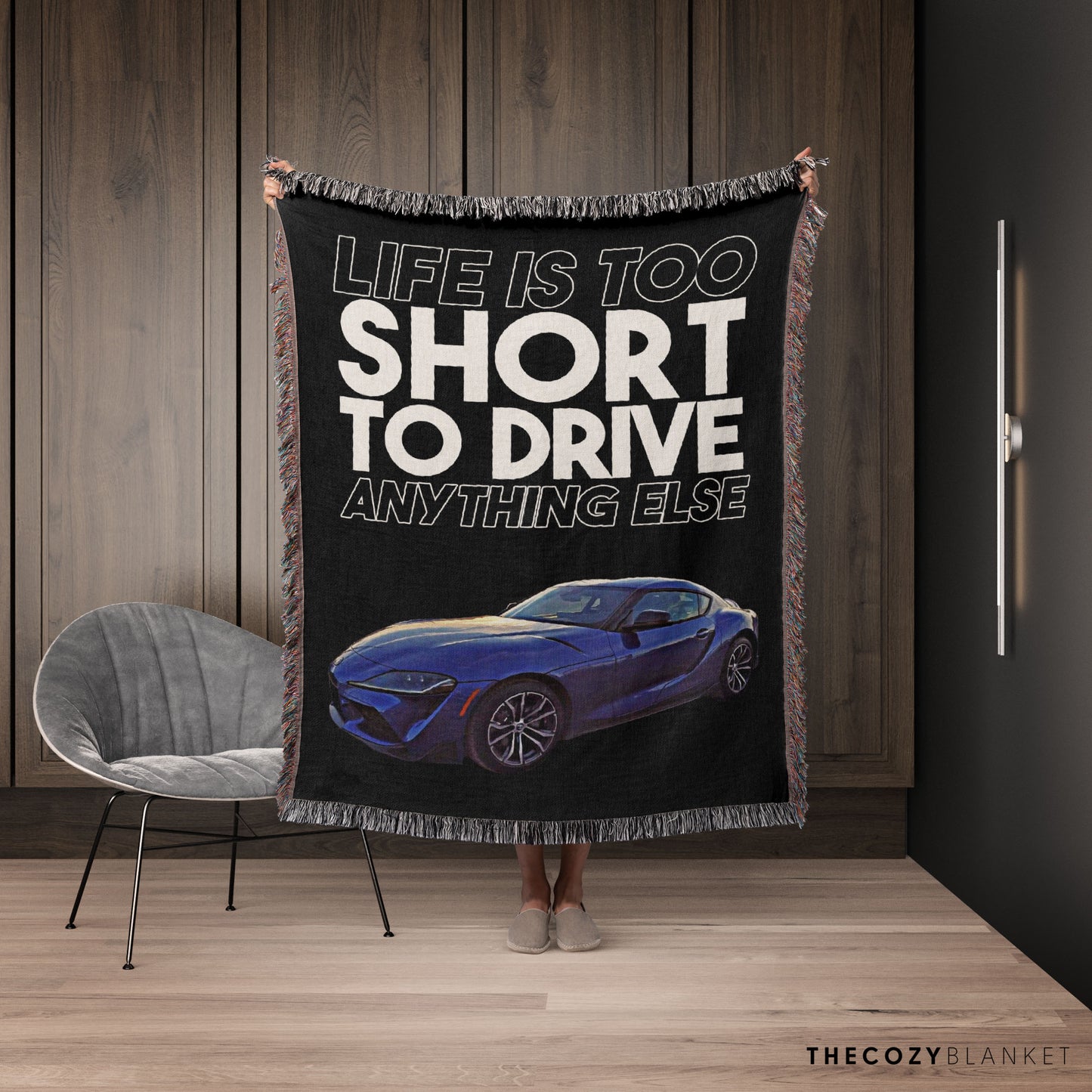 Customized Car Photo Blanket Life Is Too Short to Drive Anything Else