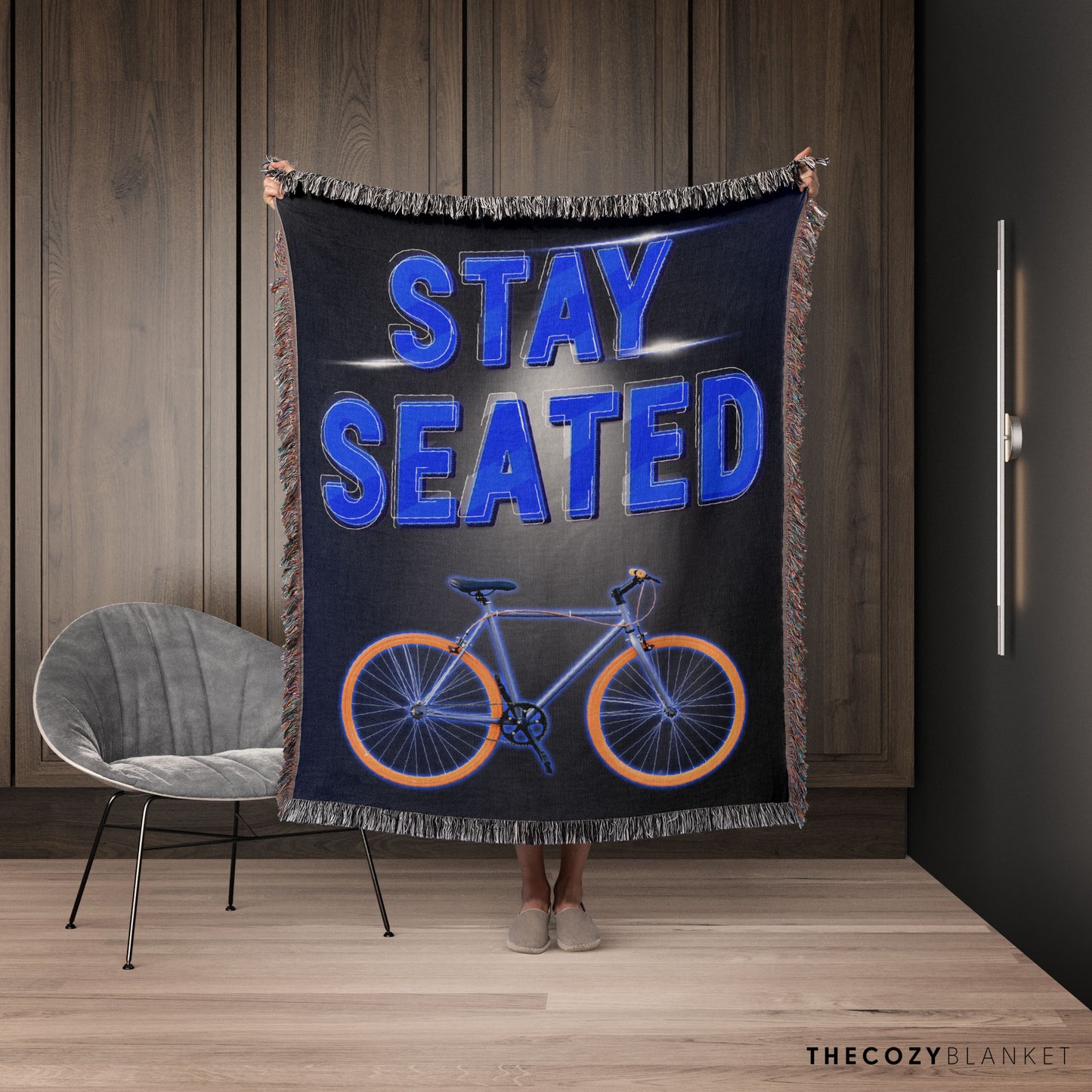 Customized Stay Seated Bicycle Photo Blanket