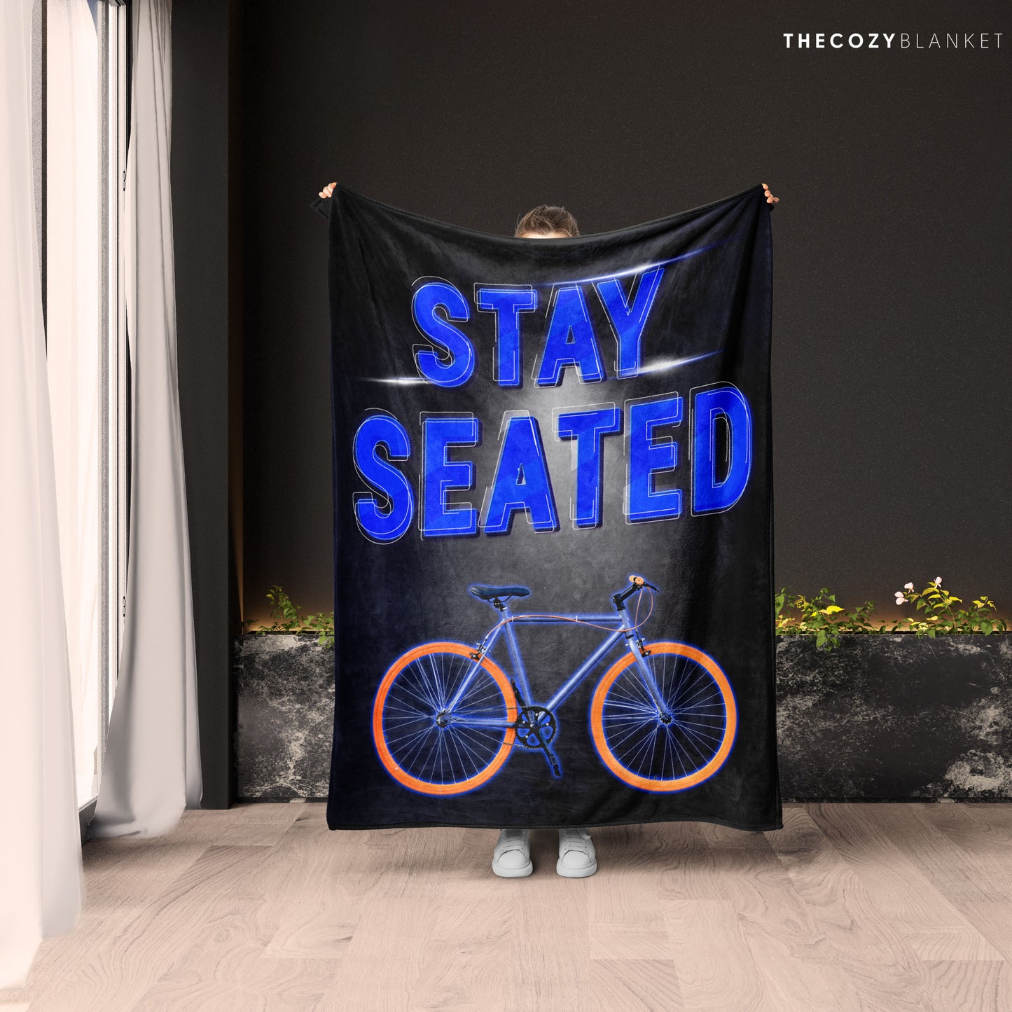 Customized Stay Seated Bicycle Photo Blanket