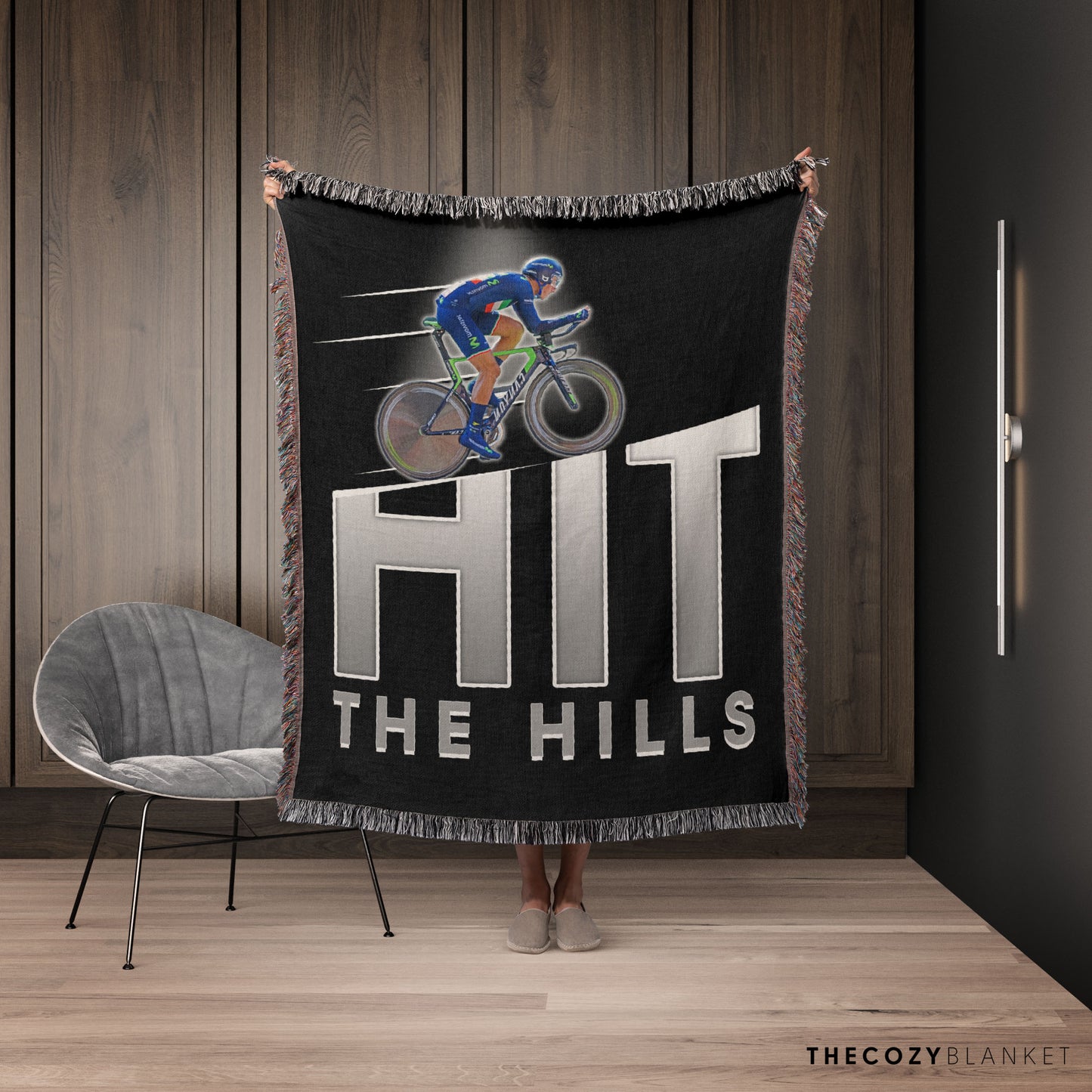 Customized Hit The Hill Bicycle Photo Blanket