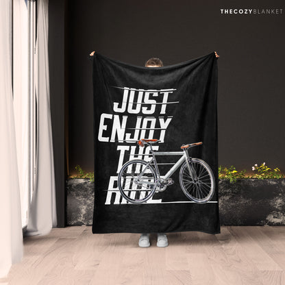 Customized Bicycle Photo Enjoy Your Ride Blanket