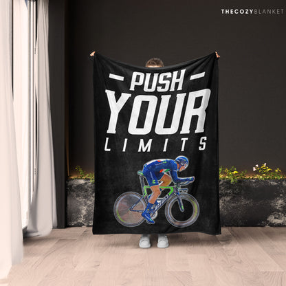 Customized Push Your Limit Bicycle Photo Blanket