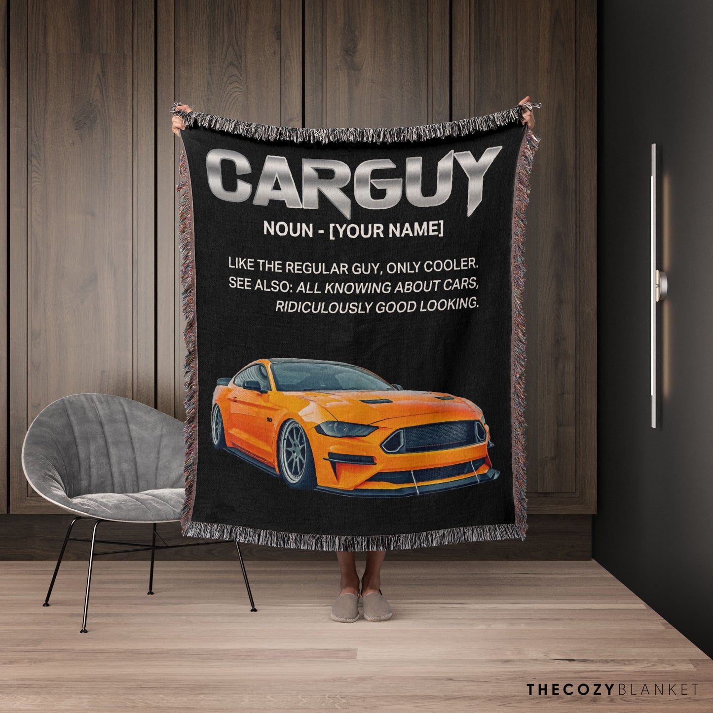 Customized Car Photo Blanket Gift for Car Lover Gift for Car Guy