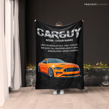 Customized Car Photo Blanket Gift for Car Lover Gift for Car Guy