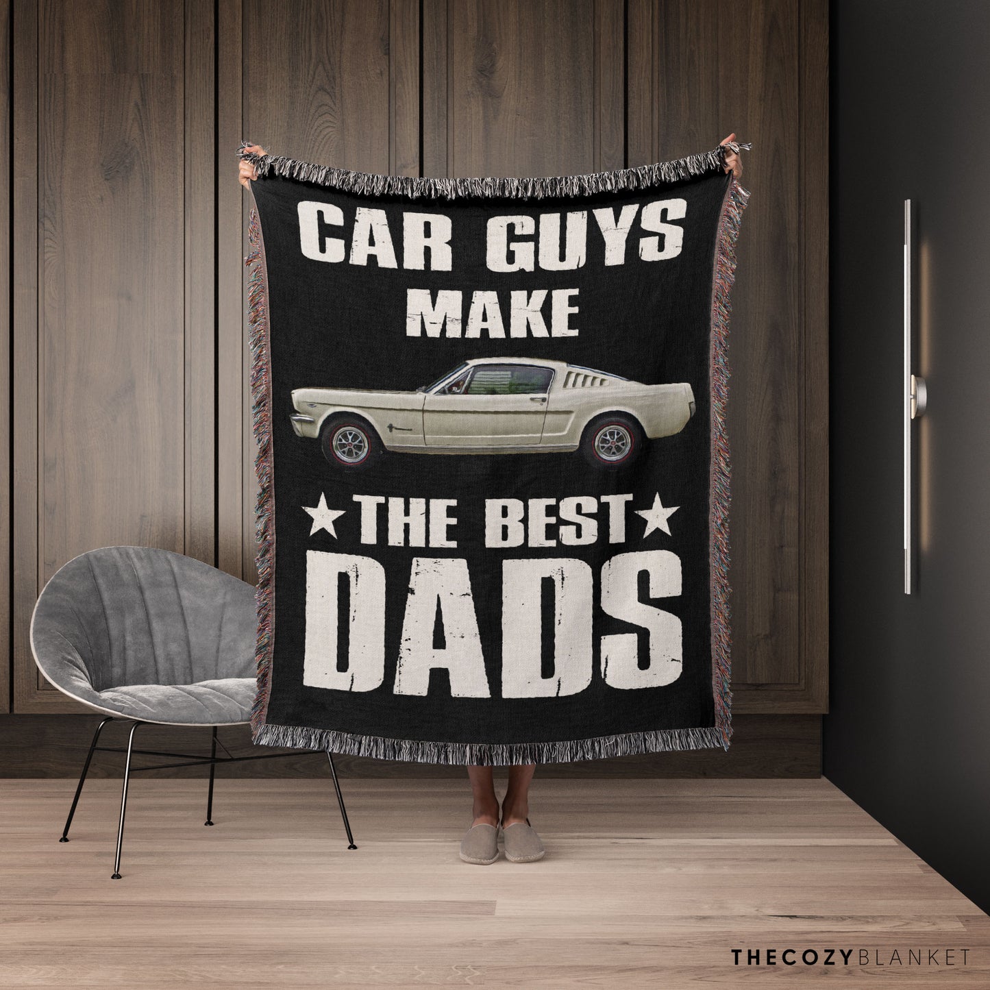 Customized Car Photo Blanket Gift for Dad