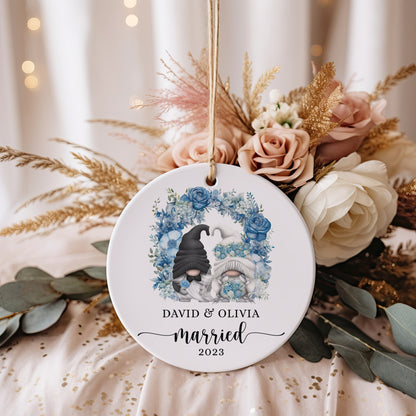 First Holiday as Mr. and Mrs.: Personalized Ornaments for Newlyweds