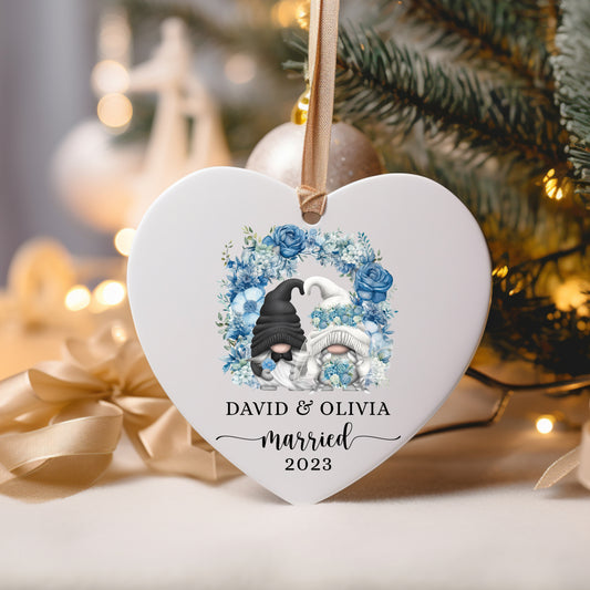 First Holiday as Mr. and Mrs.: Personalized Ornaments for Newlyweds
