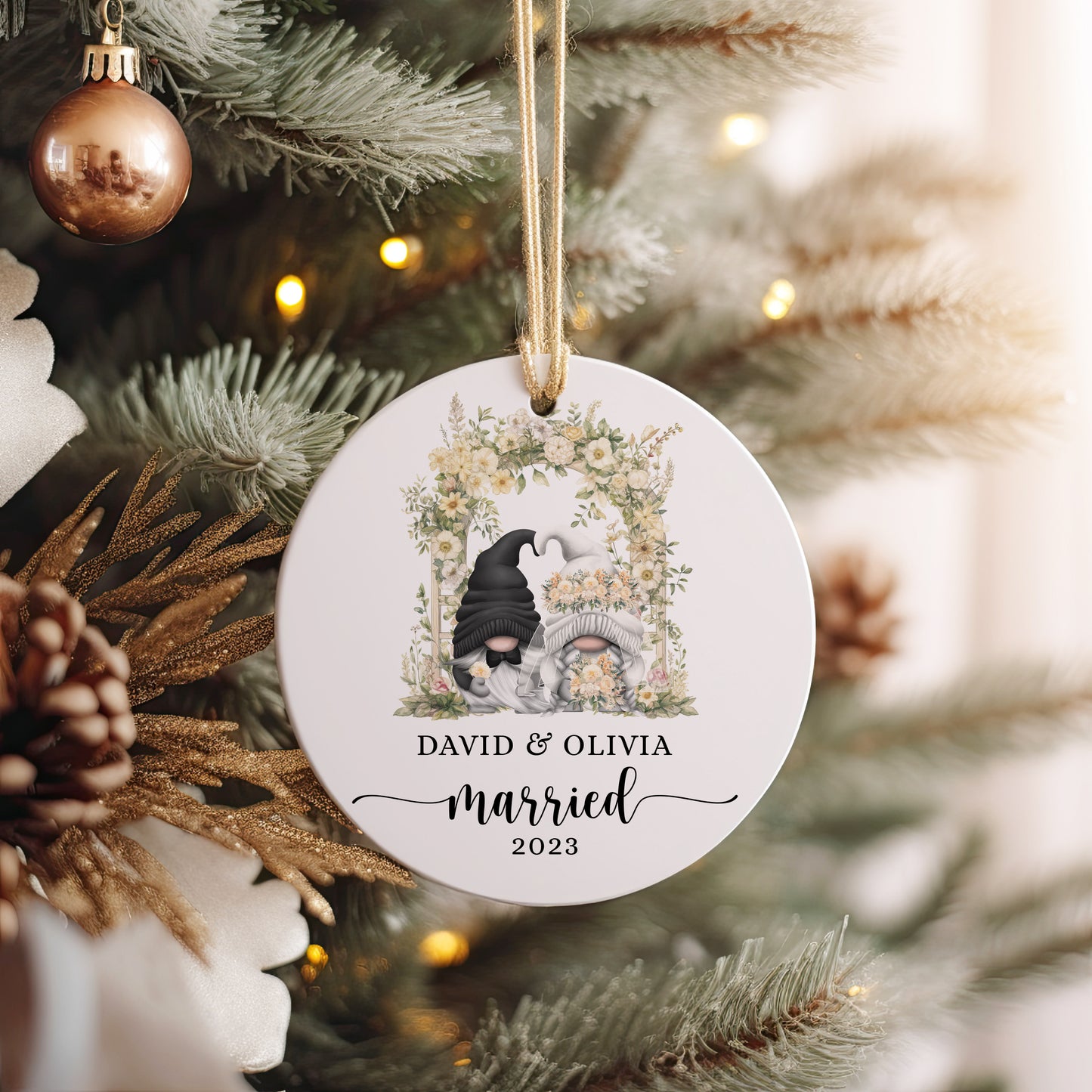 Traditional Gift with Newlywed Ornaments: Celebrate Your Love Journey